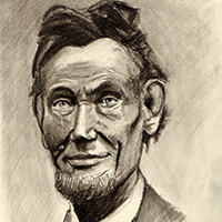 Drawing of Abraham Lincoln