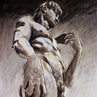 Michelangelo's David drawing