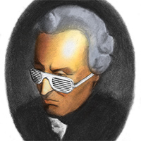 Drawing of Kant in Shuttershades