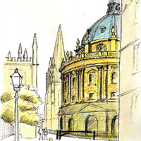 Drawing of the Radcliffe Camera, Oxford