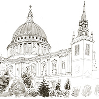 Drawing of St Pauls