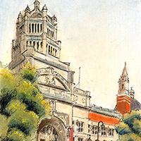 Drawing of the Victoria and Albert Museum